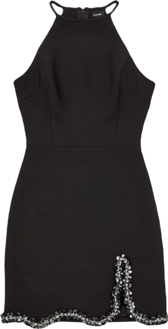 Women's Jewel Scalloped Mini Dress