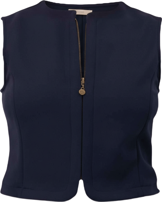 Women's Front-Zip Crop Top