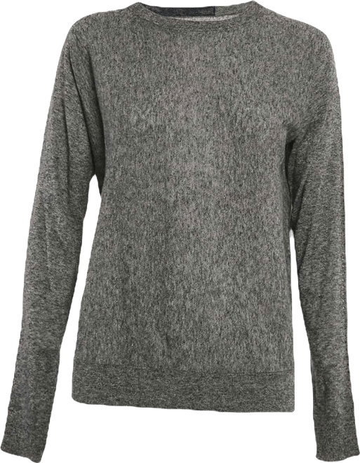 Women's Grey Cashmere Full Sleeve Crisp Sweater