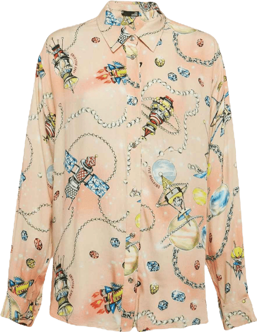 Women's Blue Striped Denim Button Front Shirt