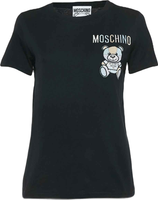 Women's Couture Black Logo Embroidered Cotton Knit T-Shirt