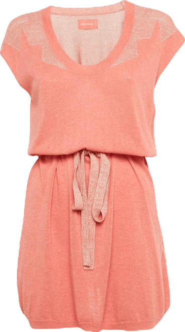 Women's Candy Pink Lurex Knit Rimo Mini Dress