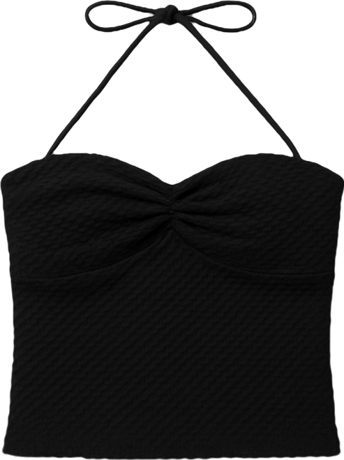 Women's Zoee Twisted Textured Halter Top