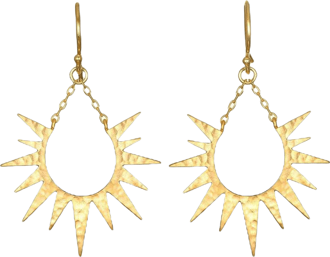 Lucent Glow Starburst Linear Drop Earrings