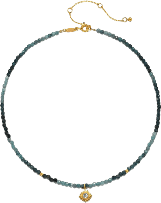 Channeling Wisdom Sapphire Starburst Beaded Choker