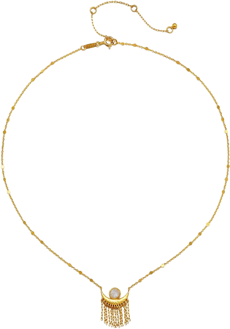 Cascade of Starlight Moonstone Fringe Necklace