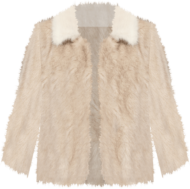 Women's Contrast Collar Faux Fur Jacket