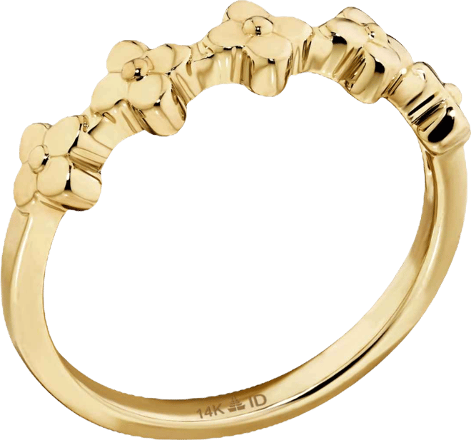 14K Gold Clover Ring