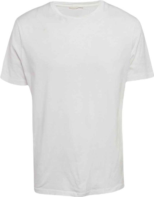Men's White Jersey Crewneck T-Shirt