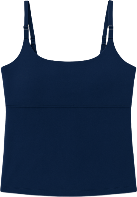 Women's Plus Sizes Cloud Ii Scoop Tank Top with Adjustable Straps and Built-In Bra