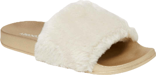 EcoCozy Women's Faux Shearling Slide Sandal