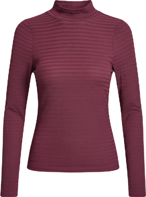 Women's Ripple Lace Mock Neck T-Shirt