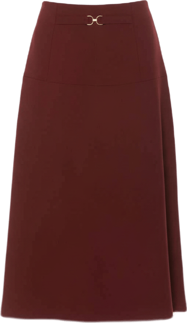 Women's Eres Flared Midi Skirt With Front Detail