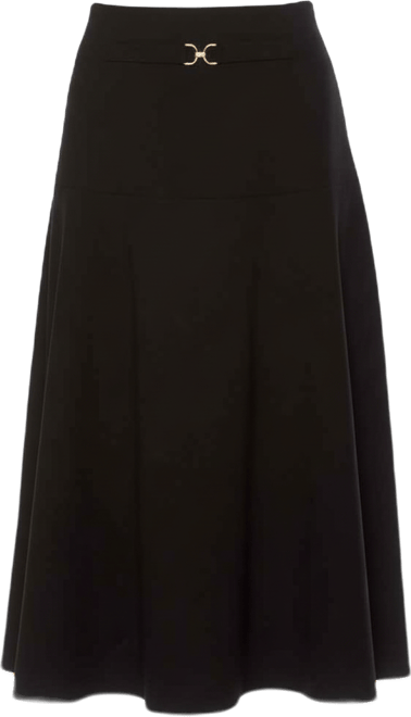 Women's Eres Flared Midi Skirt With Front Detail