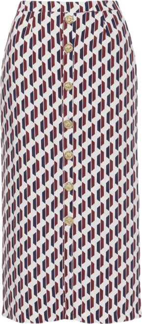 Women's Carla Front Button Down Midi Skirt