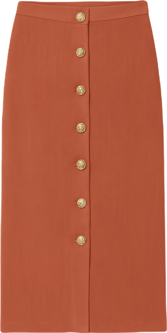 Women's Carla Front Button Down Midi Skirt