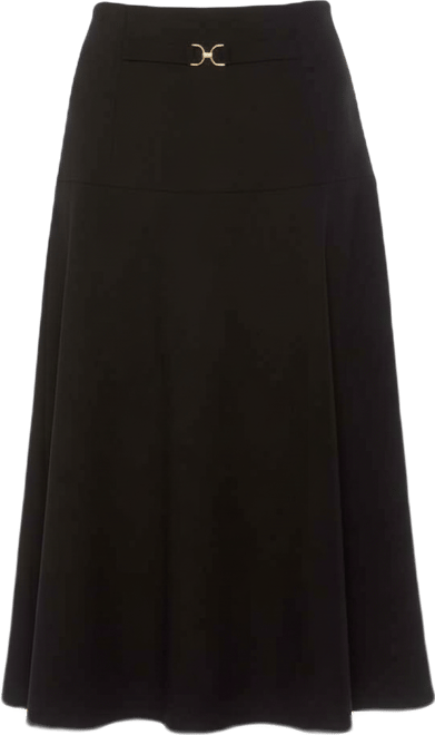 Women's Eres Flared Midi Skirt With Front Detail