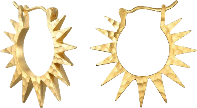 Incandescent Glow Starburst Hoop Earrings