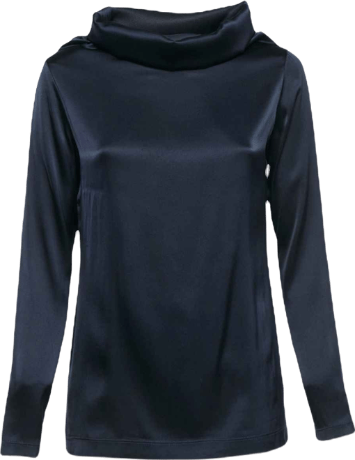 Women's Cheap And Chic Satin Jersey Cowl Neck Top