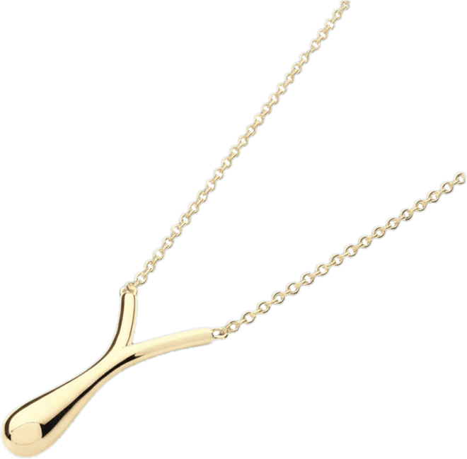 Short Single Drop Pendant in Gold Vermeil