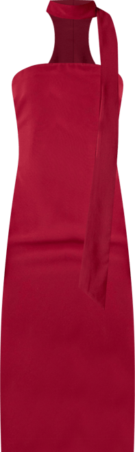 Women's Choker Tie Midi Dress