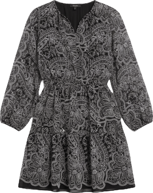 Women's Bishop Sleeve Elastic Waist Dress