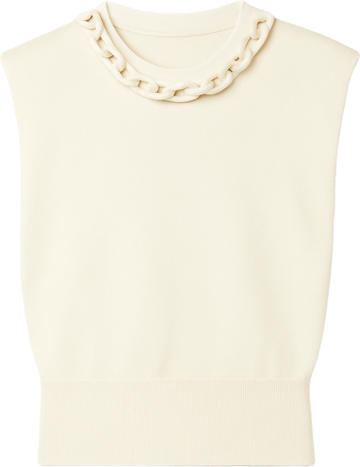 Women's knitted chain detail sleeveless top