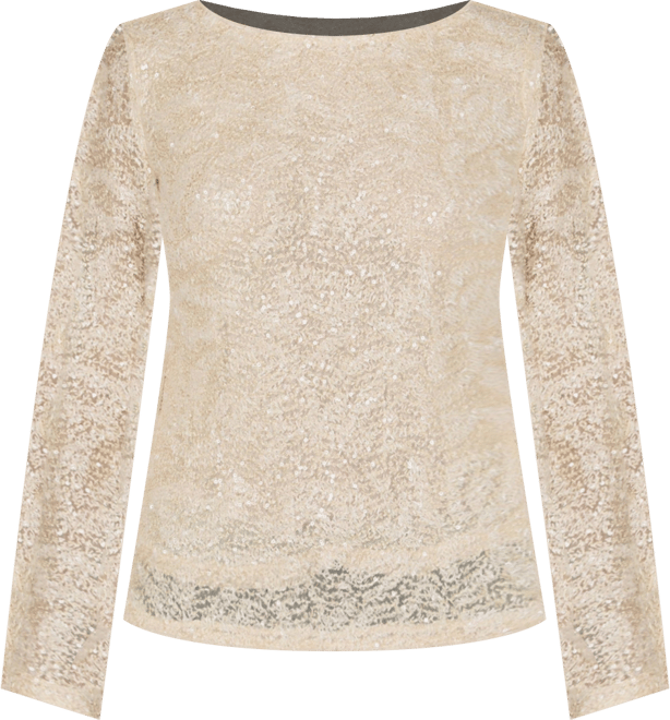 Women's Scoop Neck Sequin Top