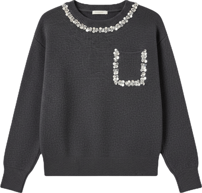 Women's Relaxed Jewel Trim Sweater