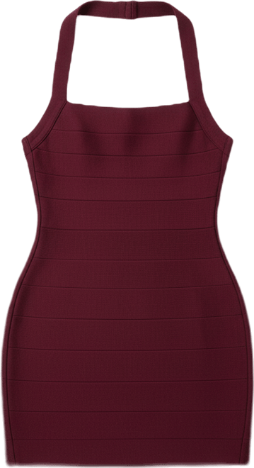 Women's Bandage Halter Neck Mini Dress