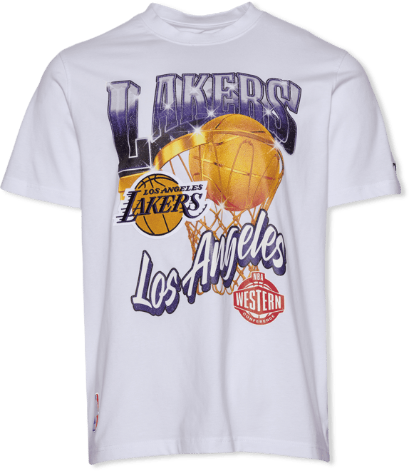 Pro Standard Lakers Gold Hoops Short Sleeve Flex T-Shirt - Men's