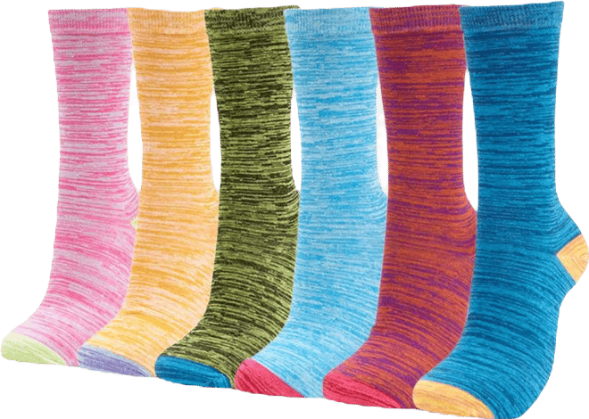 Women's Dress Crew Socks 6 Pack