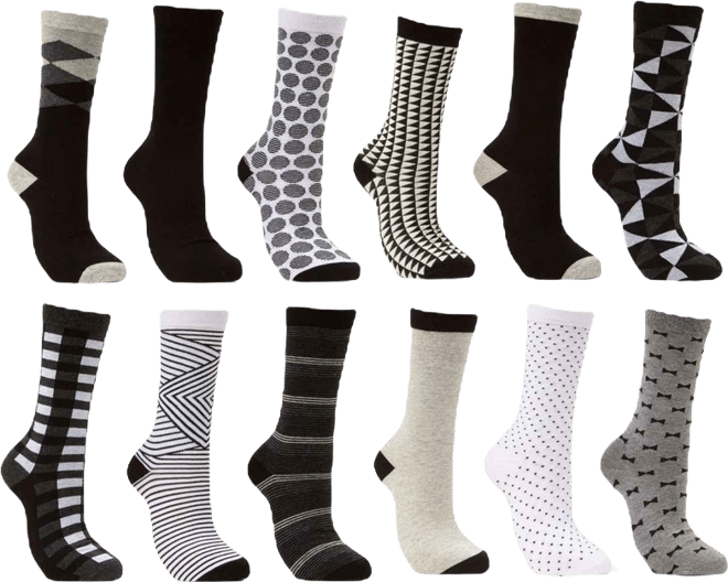 Women's Dress Crew Socks 12 Pack