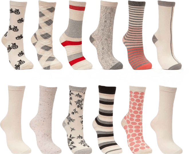Women's Dress Crew Socks 12 Pack