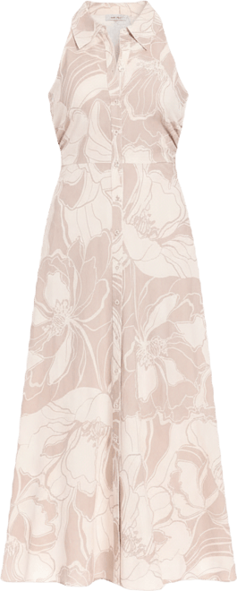 Women's Sleeveless Button-Down Long Shirtdress