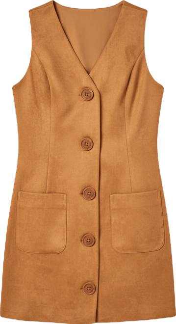 Women's Suede Vest Dress