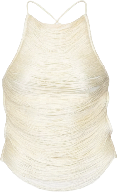 Women's Kalana Crisscross Backless Fringed Top