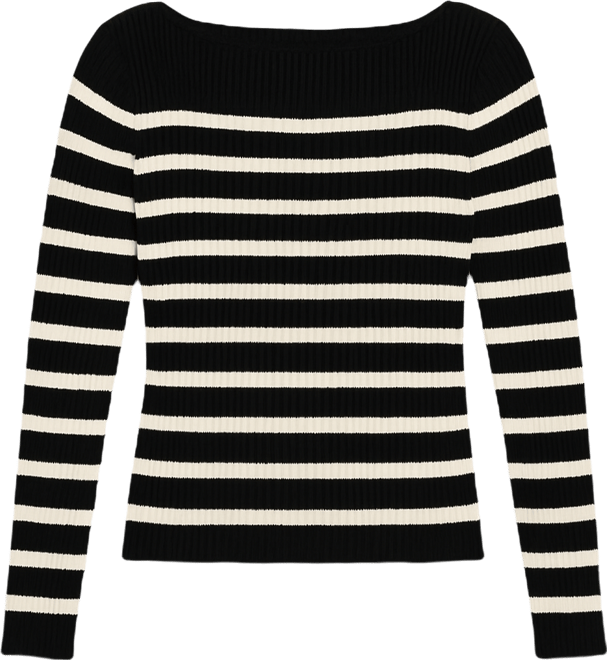Women's Fine Gauge Light Weight Striped Sweater