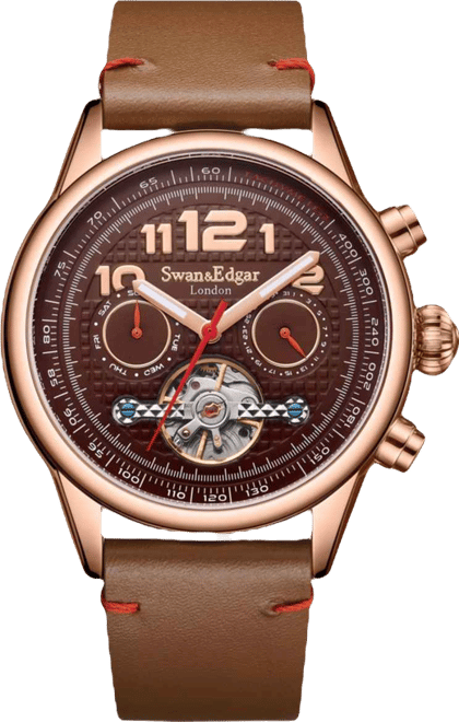 Swan & Edgar Men's Hand Assembled Hasten Auto Rose Blue watches.