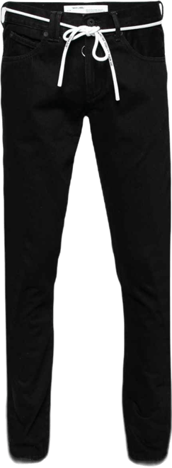 Men's Black Denim Arrow Printed Jeans