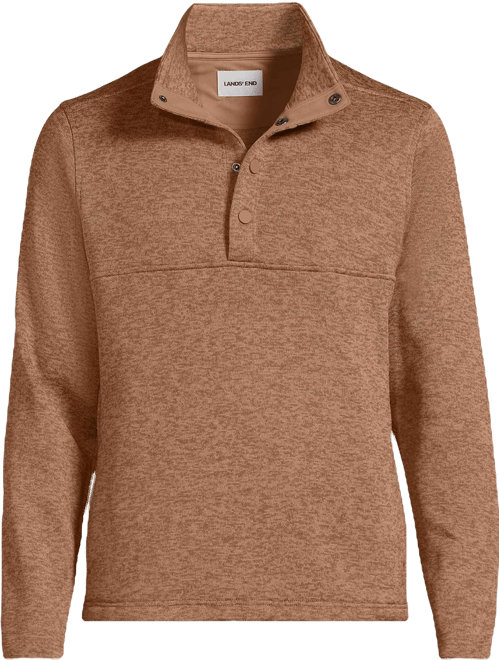 Men's Sweater Fleece Snap Neck Pullover Jacket