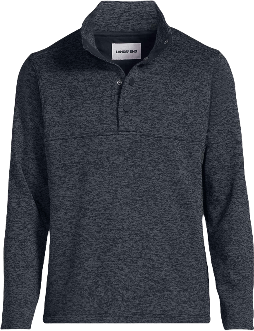 Men's Sweater Fleece Snap Neck Pullover Jacket