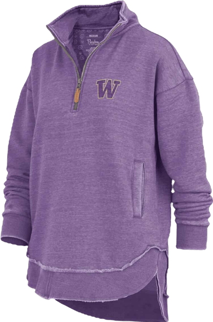 Women's Purple Washington Huskies Northfork Sojourn Poncho Quarter-Zip Sweatshirt