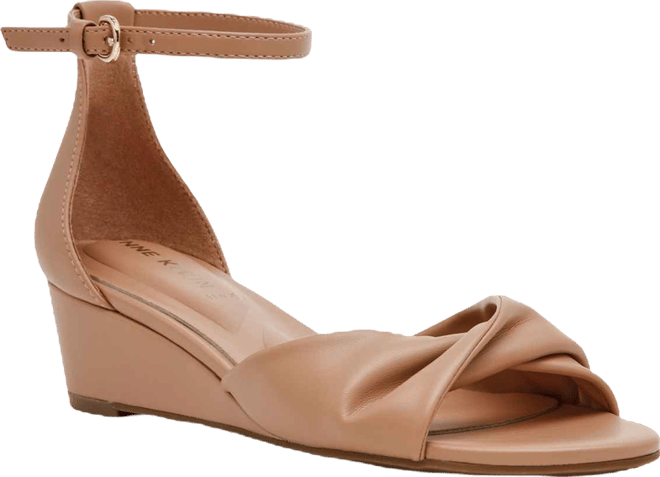 Women's Ankle Strap Square Toe Wedge Sandals