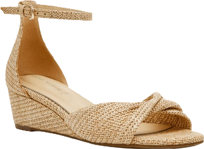 Women's Ankle Strap Square Toe Wedge Sandals