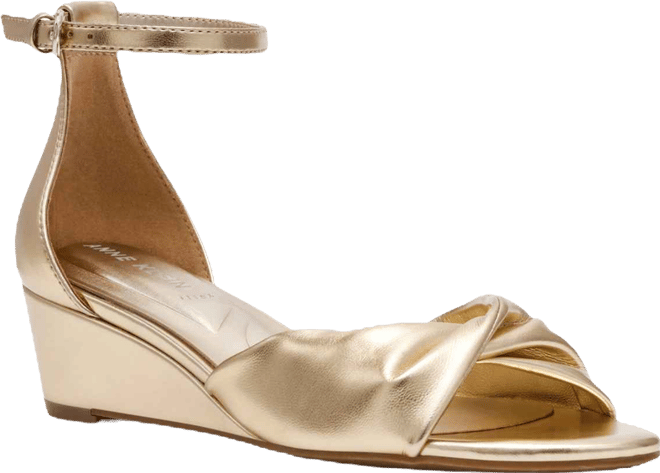 Women's Ankle Strap Square Toe Wedge Sandals