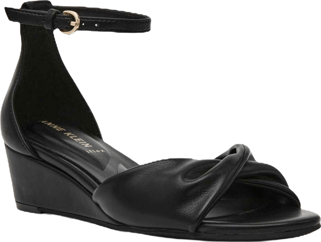 Women's Ankle Strap Square Toe Wedge Sandals