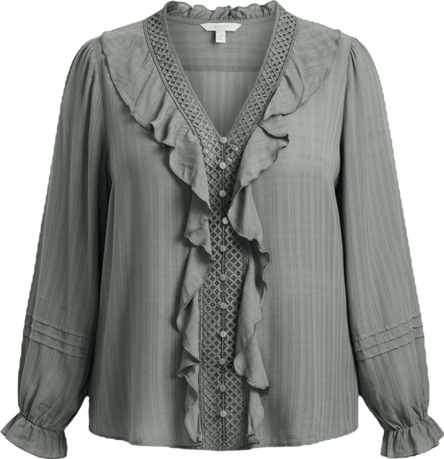 Women's Plus Size Ruffle Love Shirt