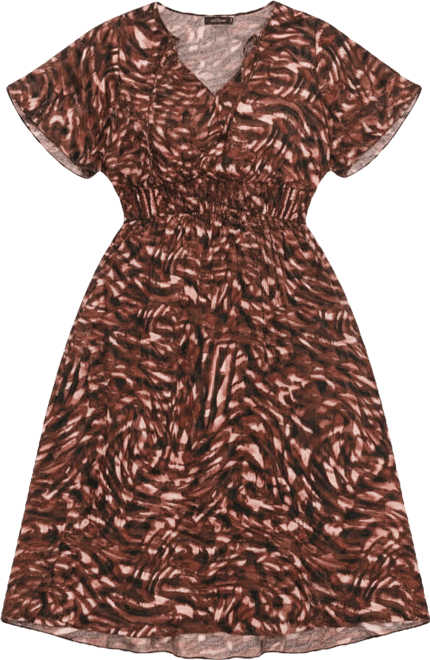 Women's Plus Size Aimee Sateen Flutter Sleeve Dress