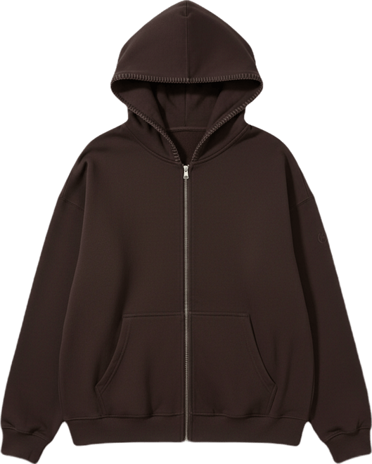 Women's Oversized Seamflow Full-Length Zip Hoodie